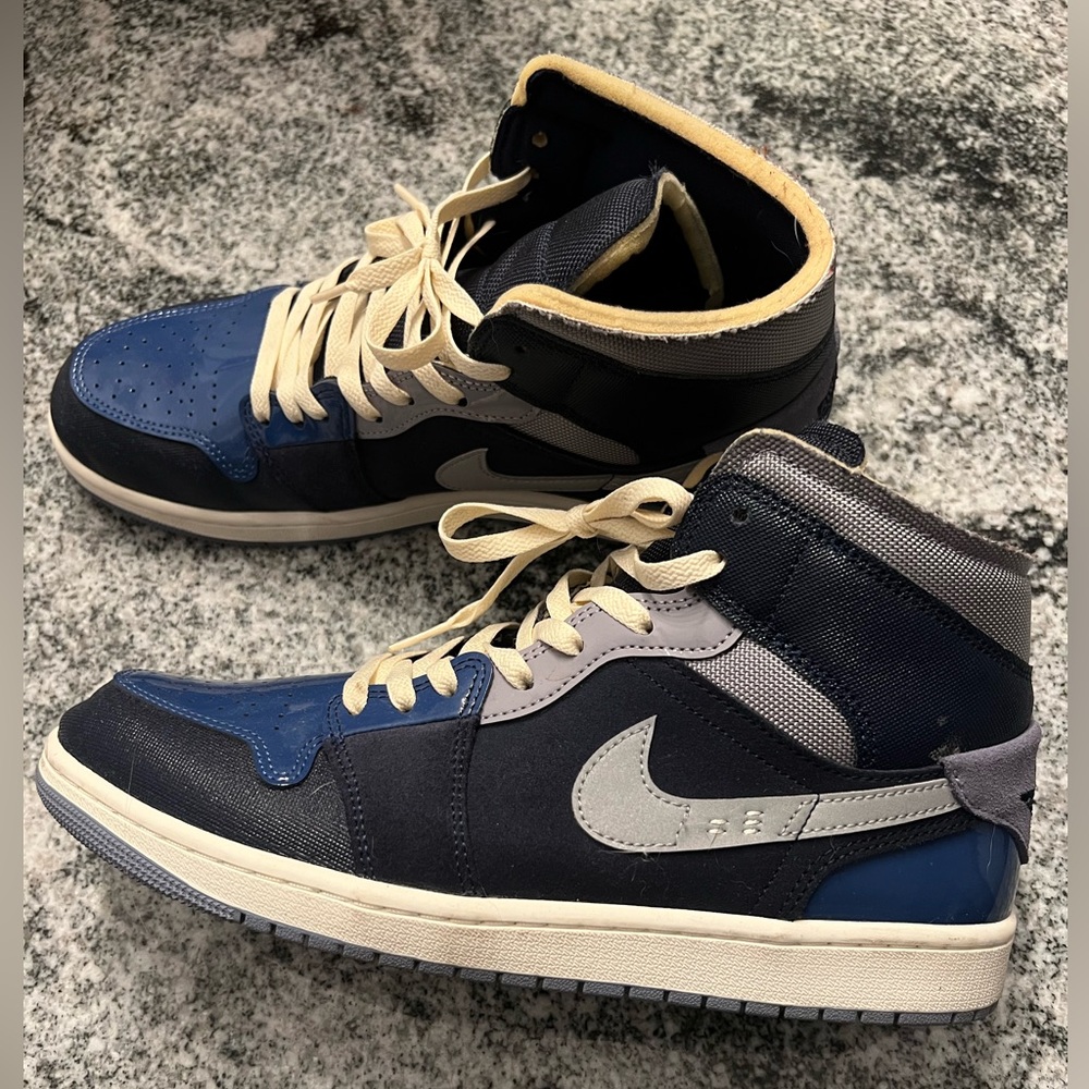 Nike Air Jordan 1 Mid SE Craft 'Inside Out - Obsidian'. Worn once. Men size 11.
